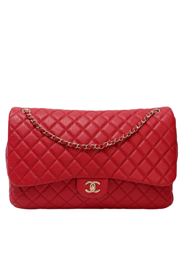 XXL TRAVEL CLASSIC SINGLE FLAP LAMBSKIN BAG