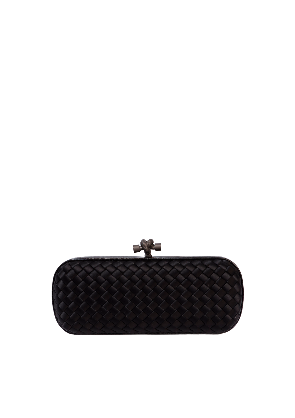 LONG KNOT INTRECCIATO SATIN CLUTCH