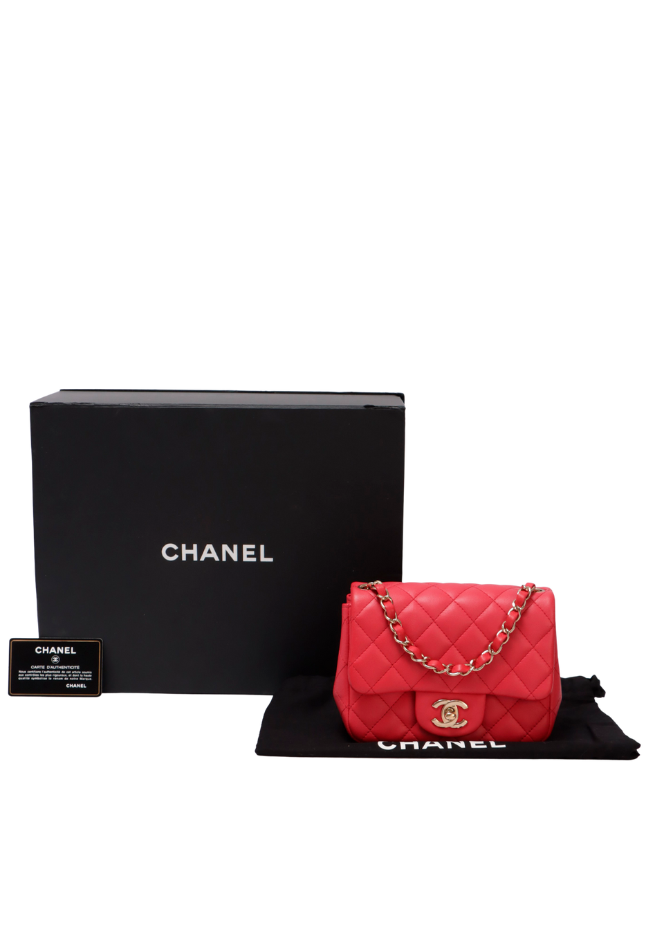 MINI SQUARE CLASSIC SINGLE FLAP LAMBSKIN