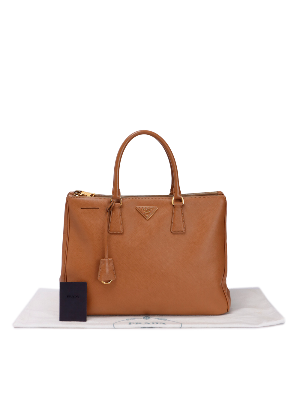 LARGE SAFFIANO LUX DOUBLE ZIP GALLERIA