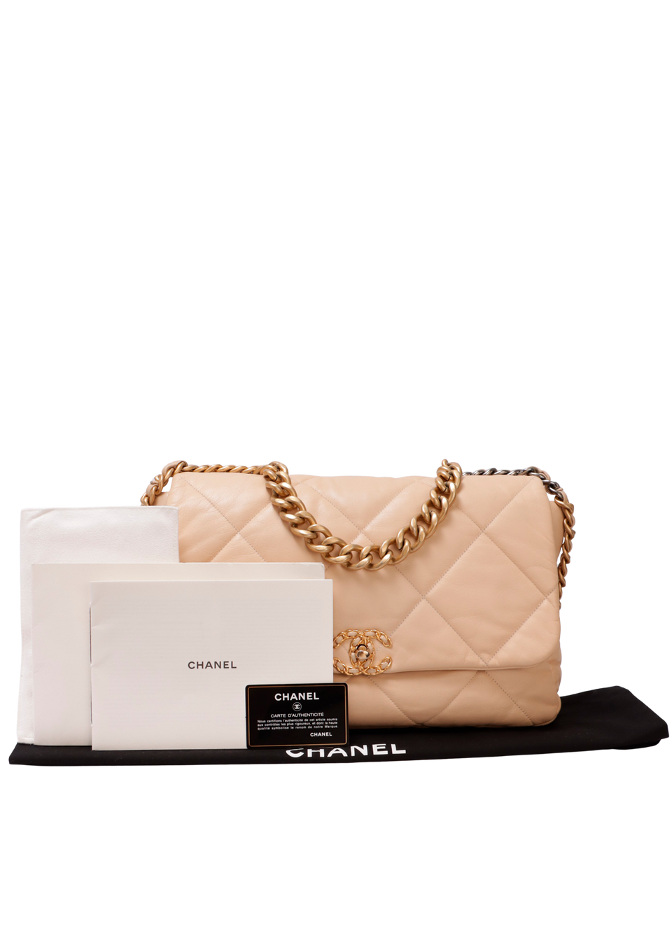 MAXI 19 FLAP BAG GOATSKIN