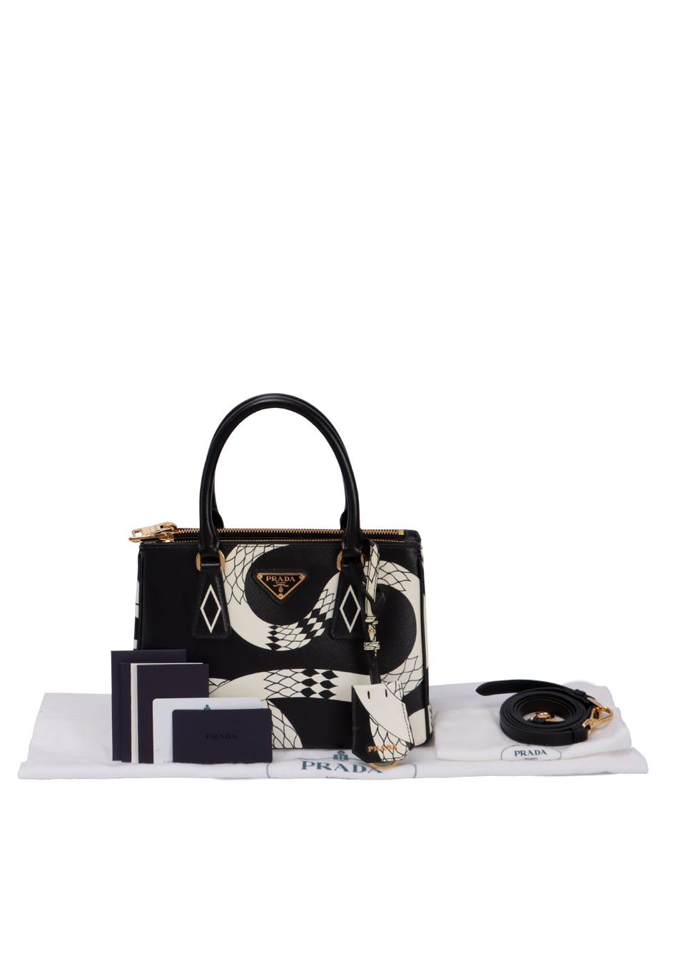 SMALL SAFFIANO SANKE DOUBLE ZIP GALLERIA