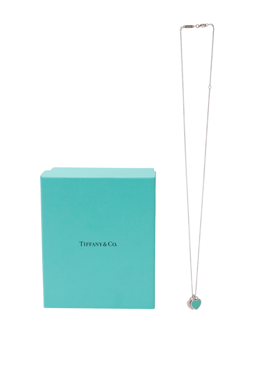 ''RETURN TO TIFFANY'' DOUBLE HEART TAG NECKLACE