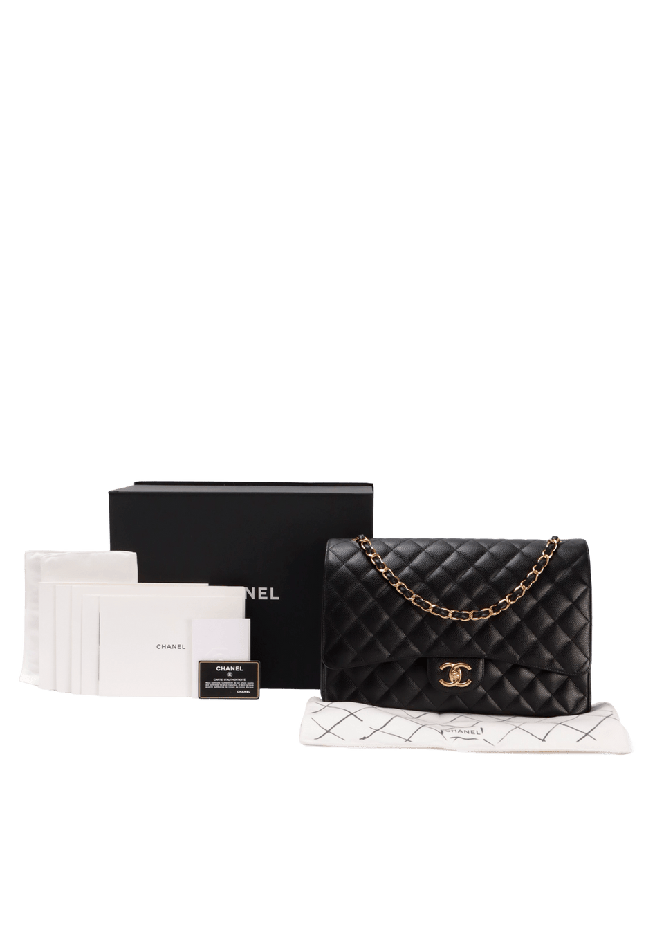 MAXI CLASSIC DOUBLE FLAP CAVIAR