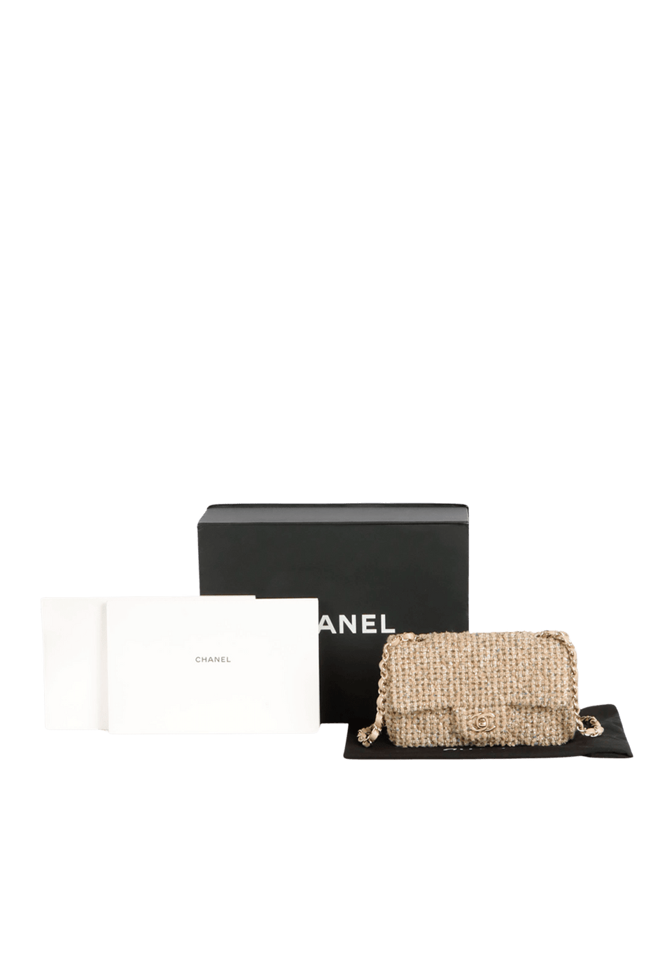 RECTANGULAR MINI FLAP BAG TWEED