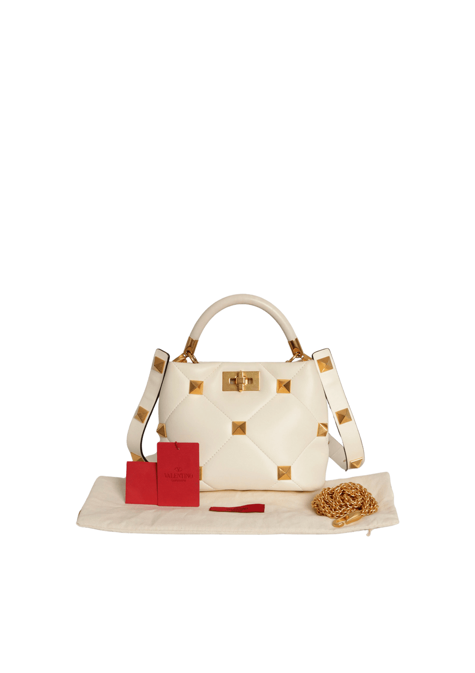 ROMAN STUD TOP HANDLE BAG