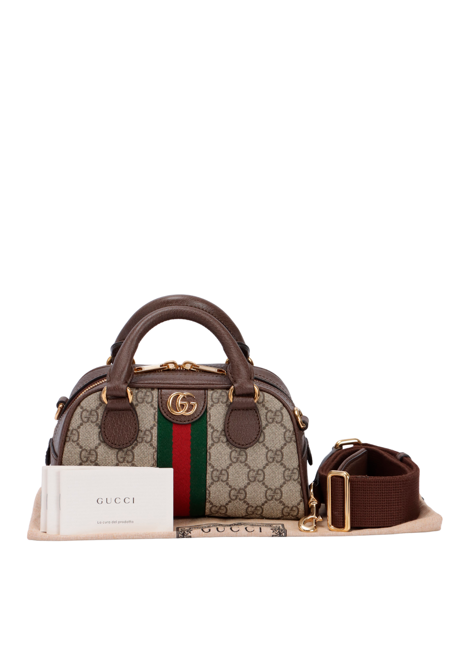 GG SUPREME MINI OPHIDIA TOP HANDLE DOME BAG