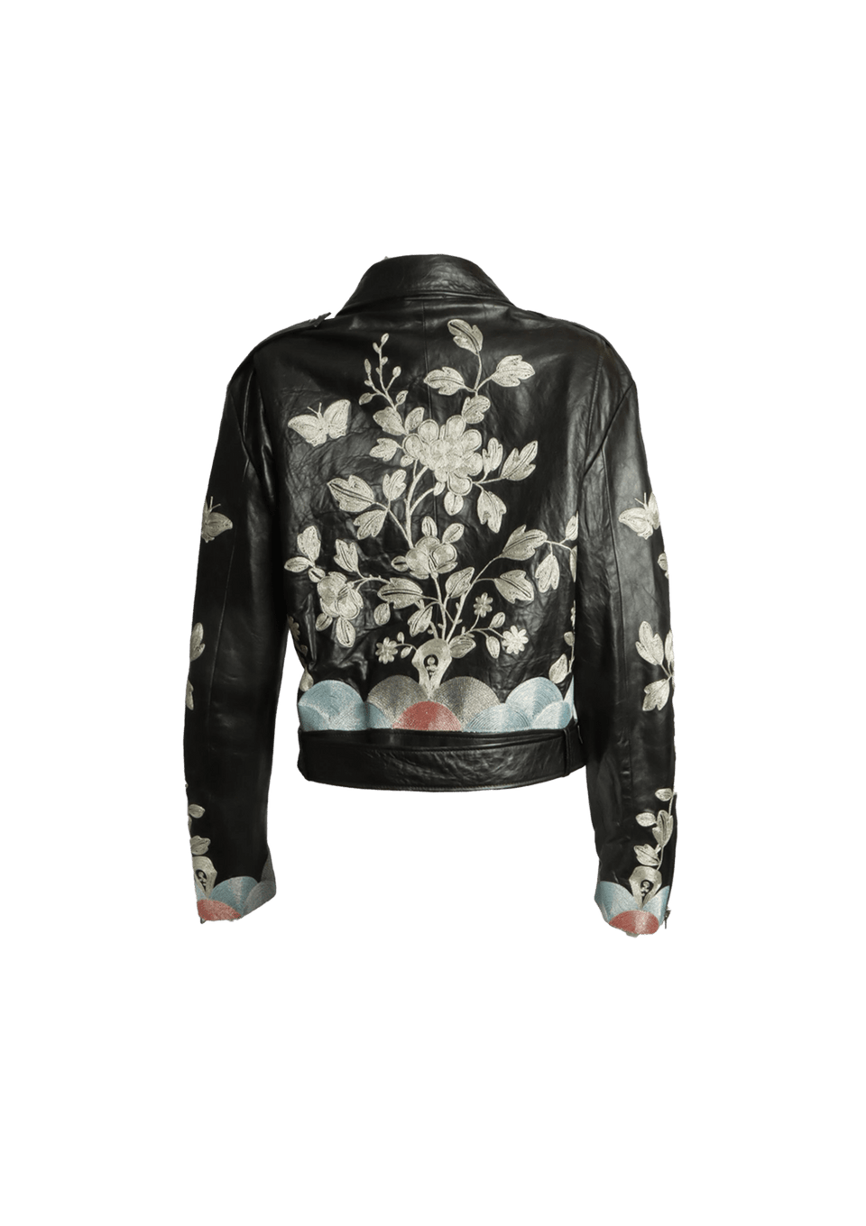 LEATHER EMBROIDERY JACKET 40