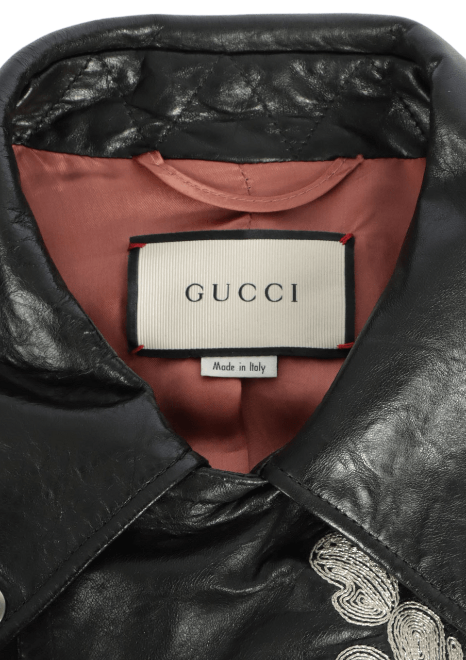 LEATHER EMBROIDERY JACKET 40