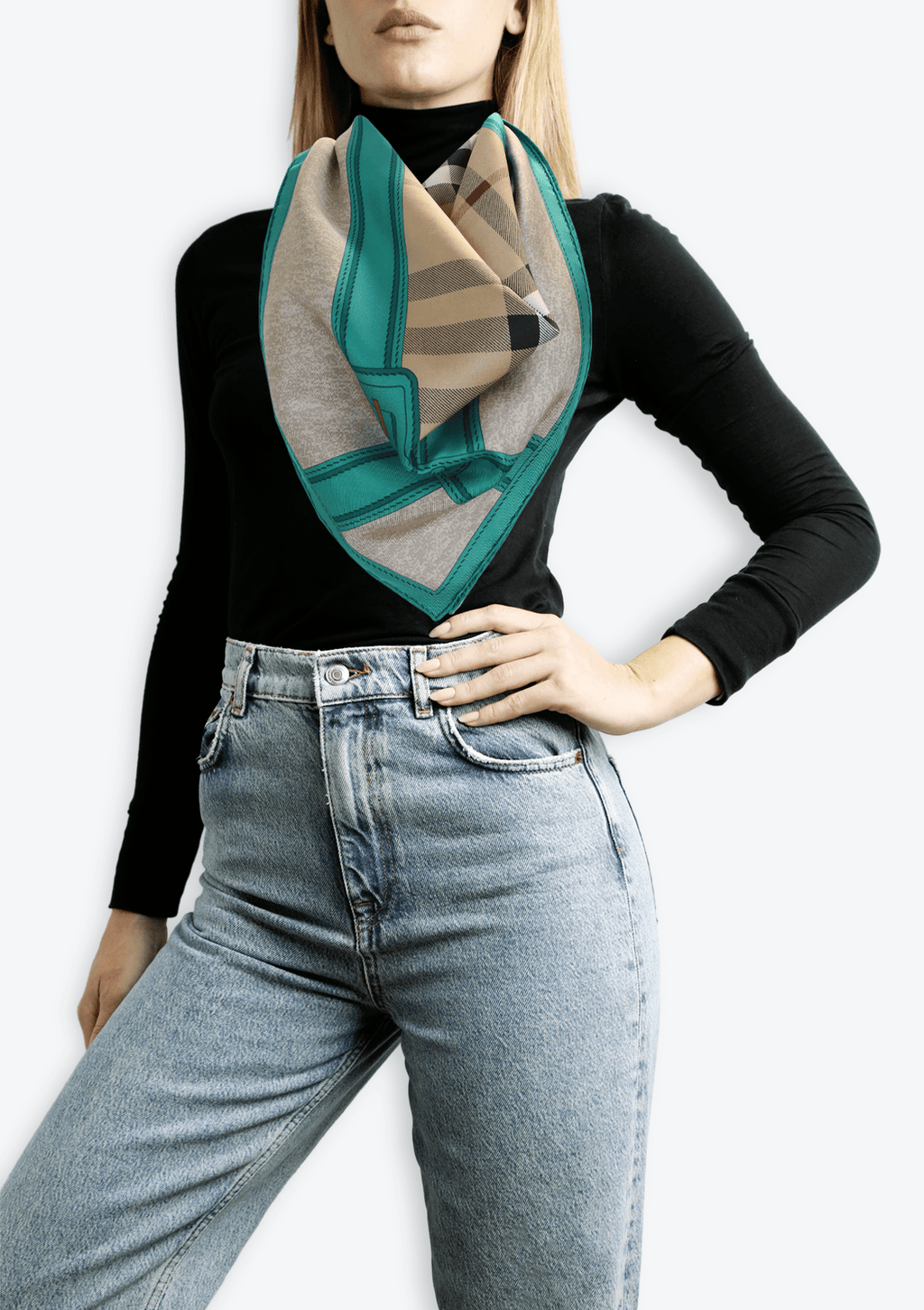 Burberry plaid silk scarf Clearance