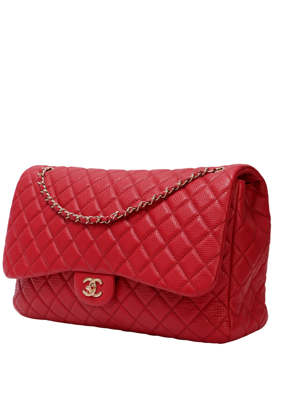 XXL TRAVEL CLASSIC SINGLE FLAP LAMBSKIN BAG