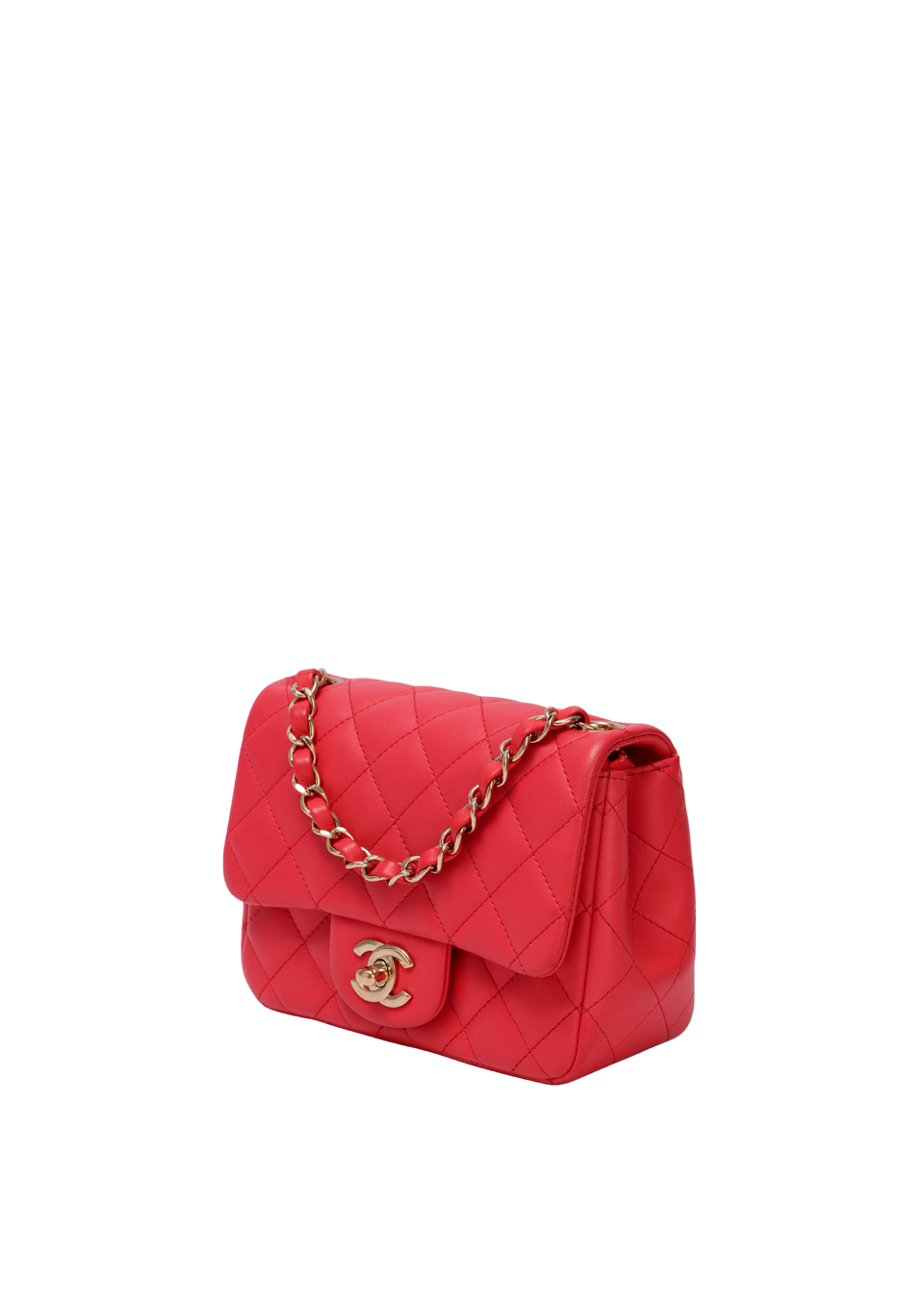 MINI SQUARE CLASSIC SINGLE FLAP LAMBSKIN