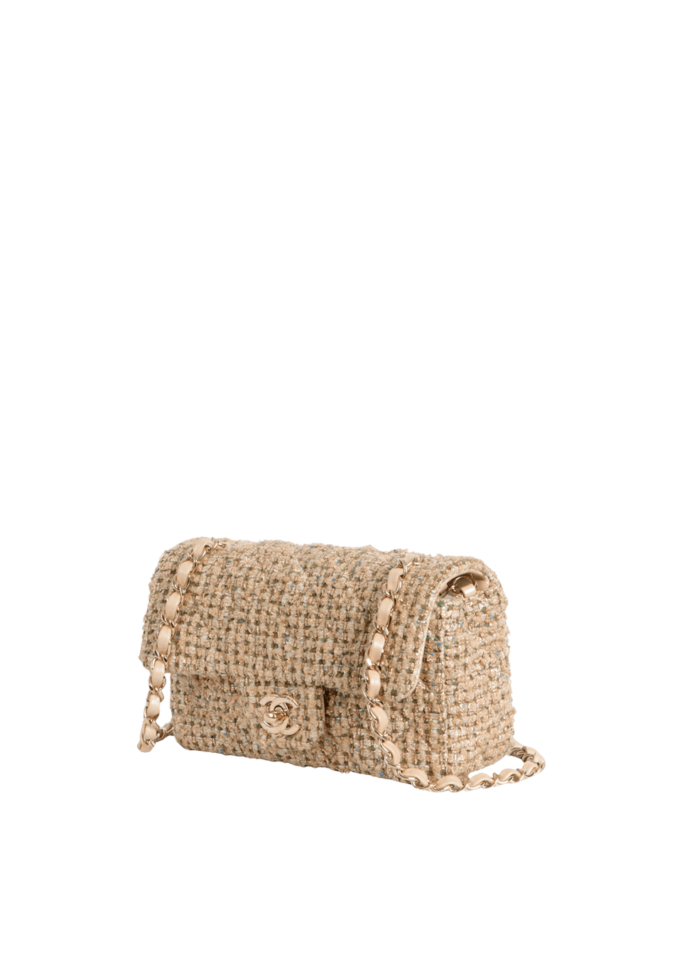 RECTANGULAR MINI FLAP BAG TWEED