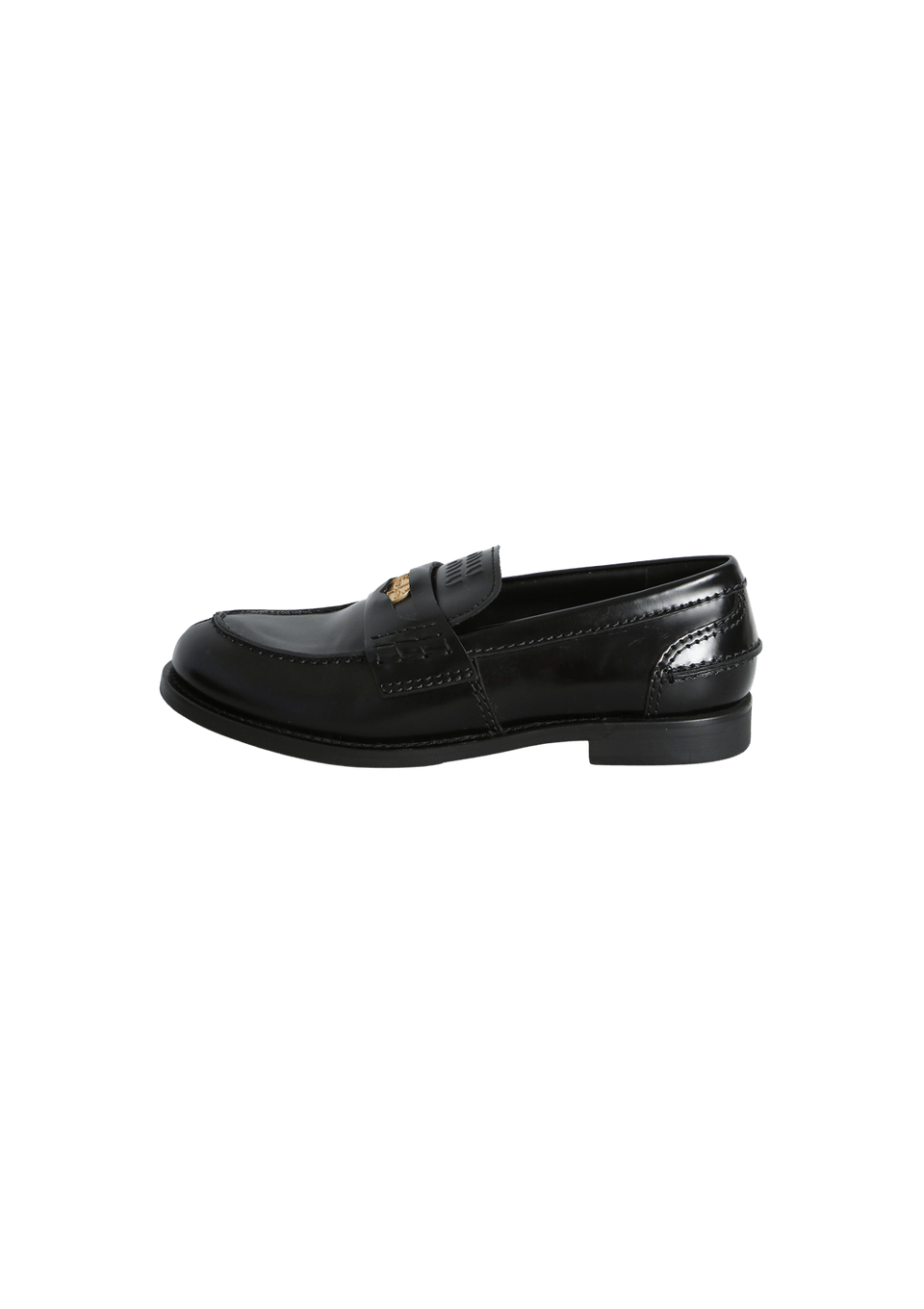 BRUSHED LEATHER PENNY LOAFERS 36.5