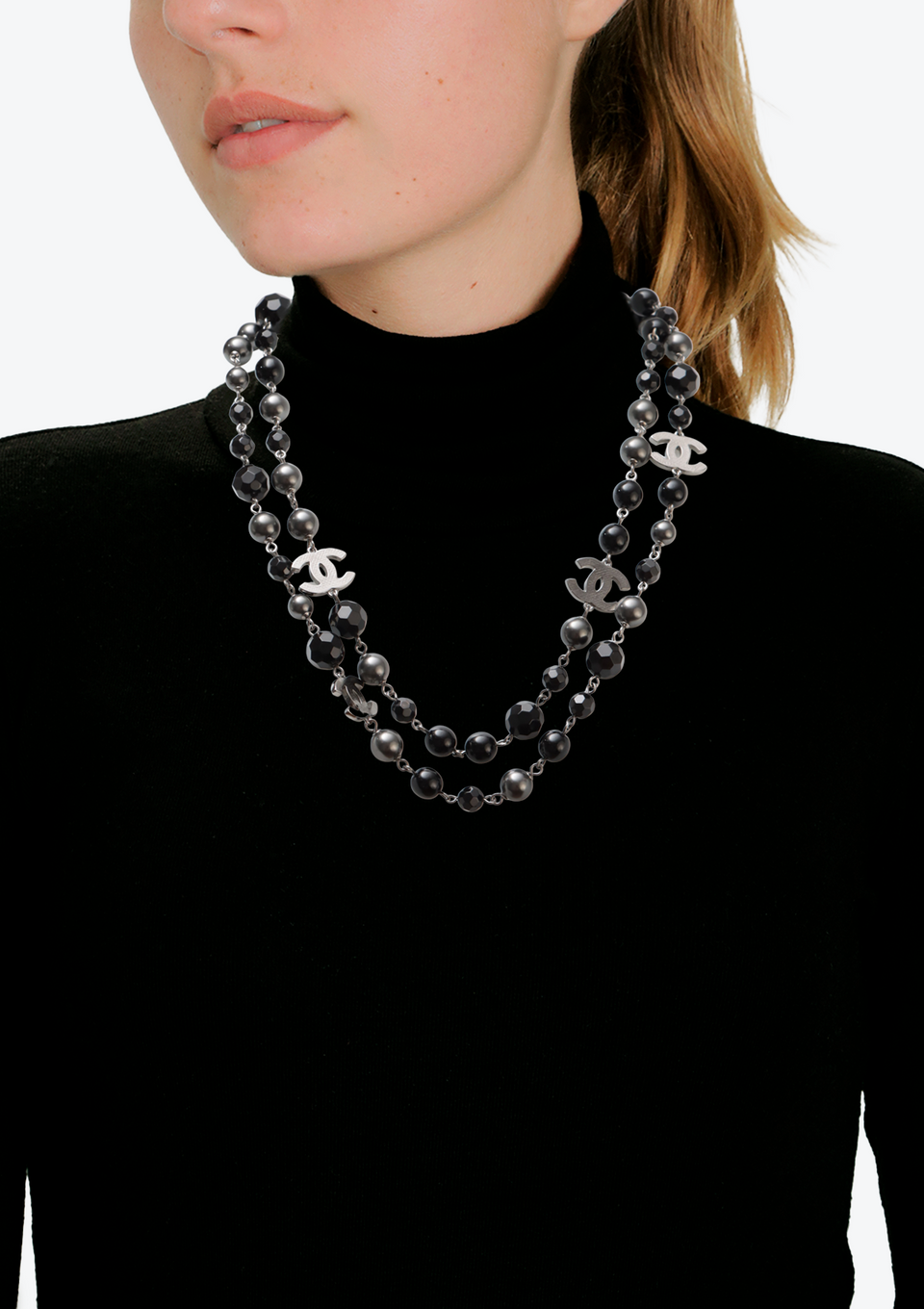 CC FAUX PEARL LONG NECKLACE