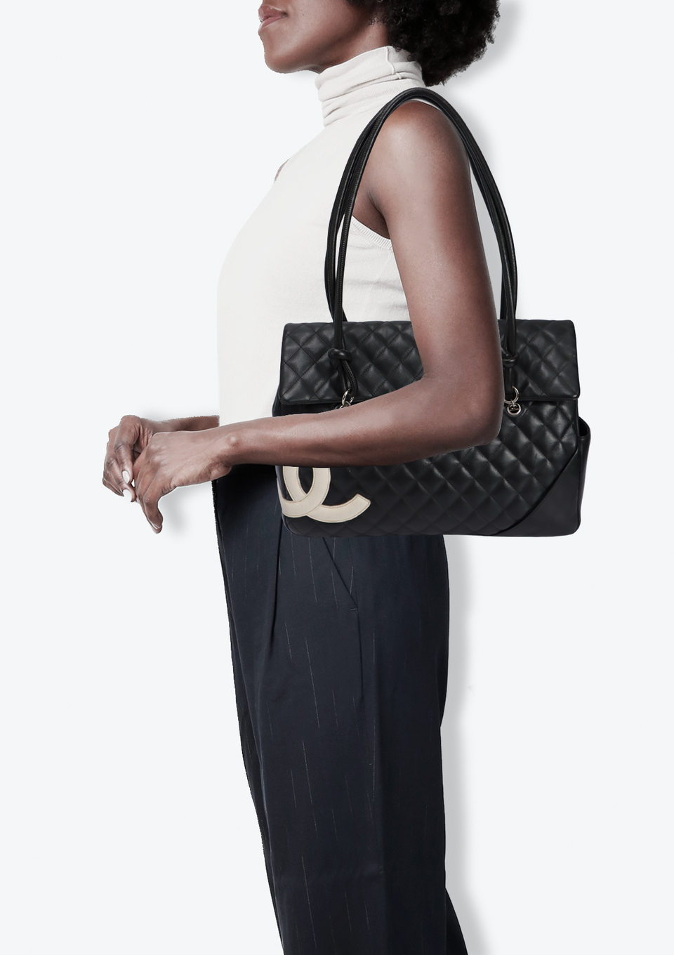 LARGE LIGNE CAMBON FLAP BAG