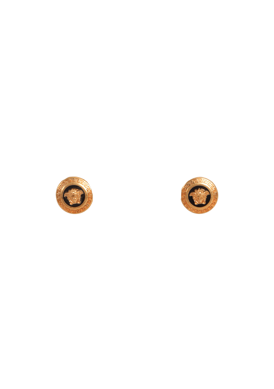 ENAMEL MEDUSA STUD EARRINGS