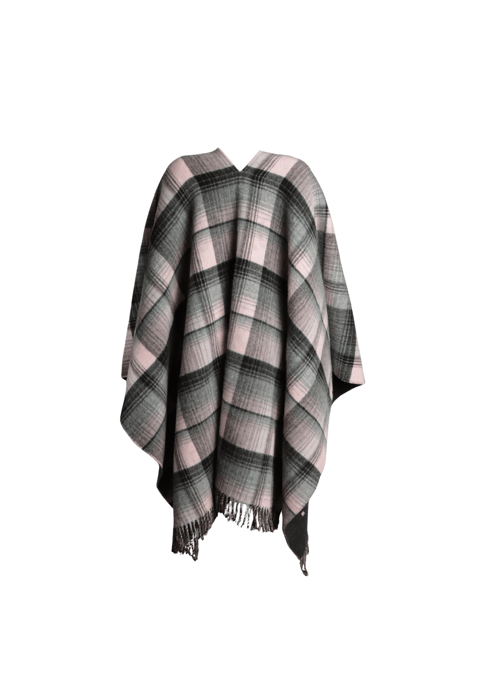 WOOL REVERSIBLE GG PONCHO U