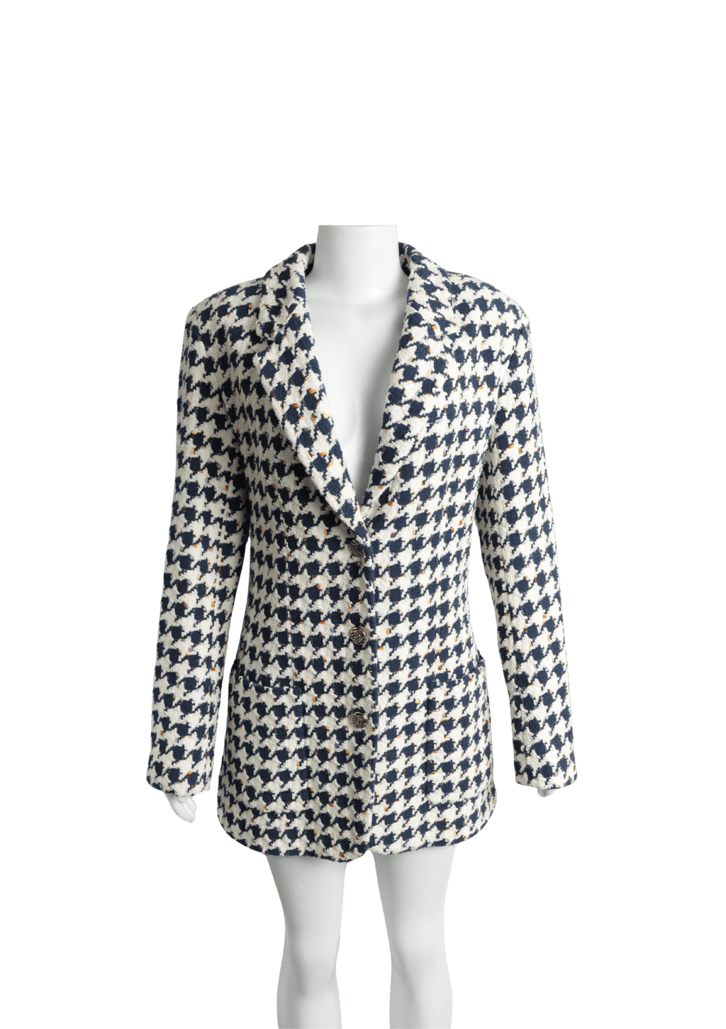 ROUPA CHANEL PIED DE POULE TWEED BLAZER ESTAMPADO 40 ORIGINAL – Gringa