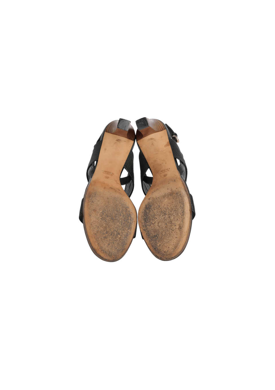 LEATHER BAMBOO SANDALS 36