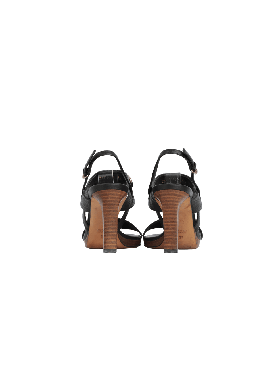LEATHER BAMBOO SANDALS 36