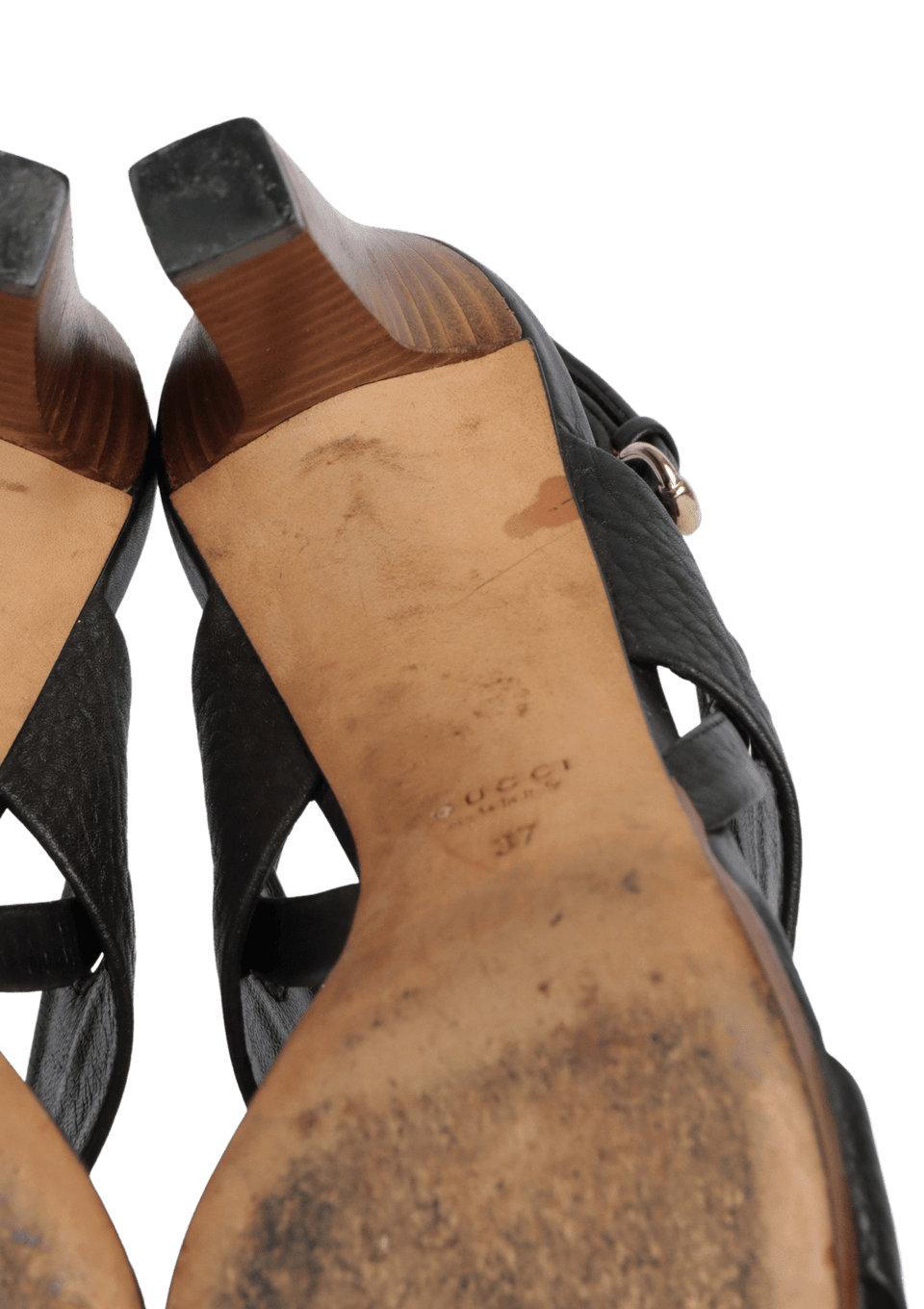 LEATHER BAMBOO SANDALS 36