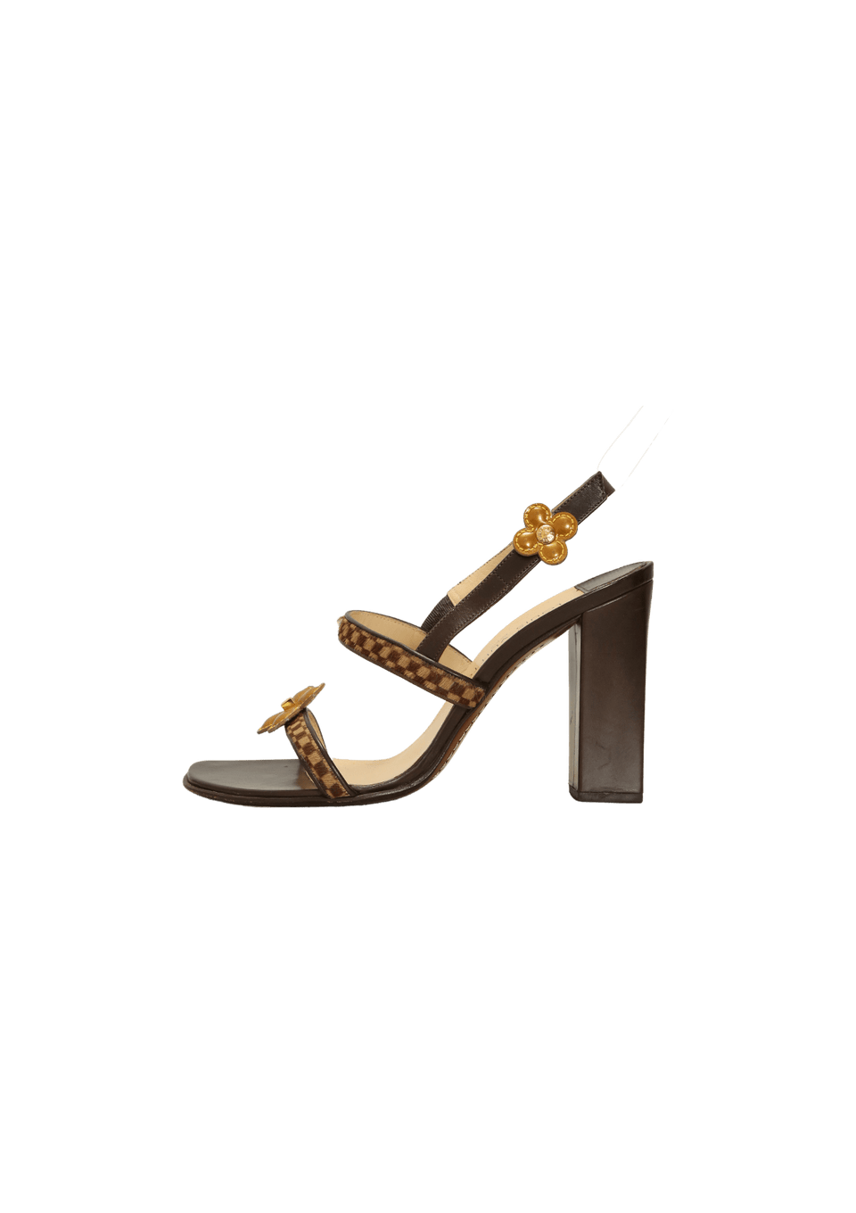 DAMIER SAUVAGE FLORAL SANDALS 35.5