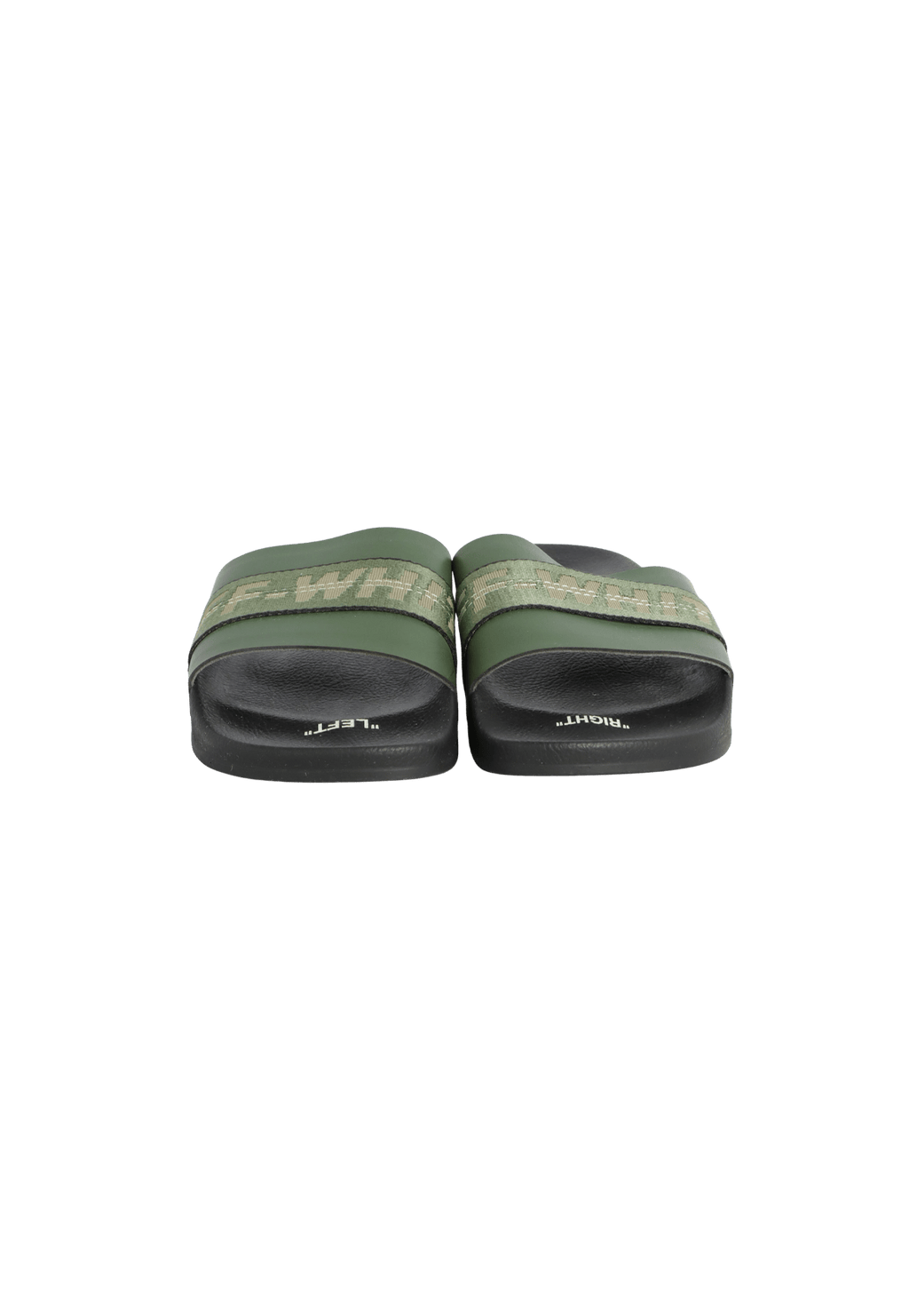 Off white hot sale industrial slides green