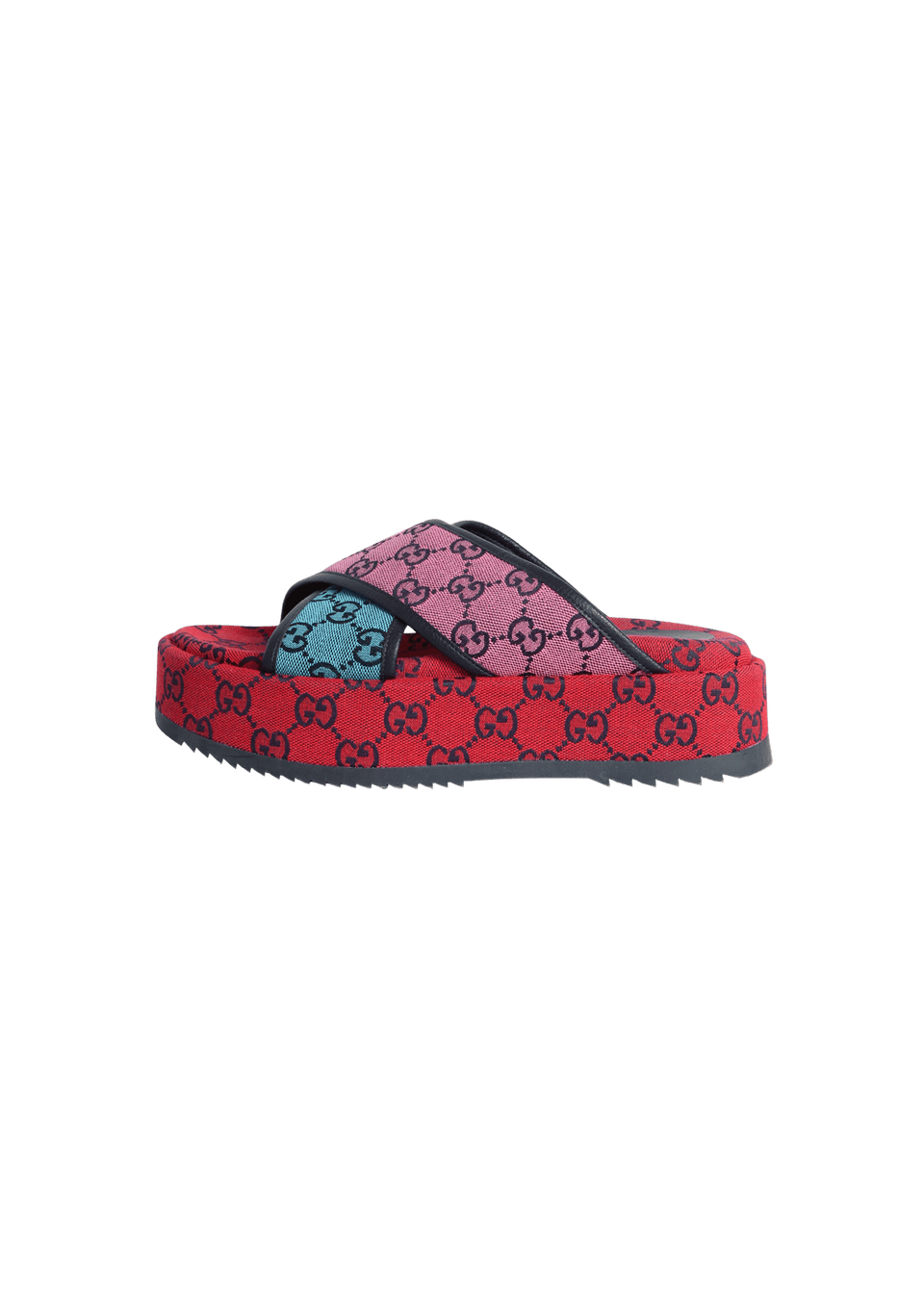 GG MULTICOLOR CRISS CROSS PLATFORM SLIDES 37