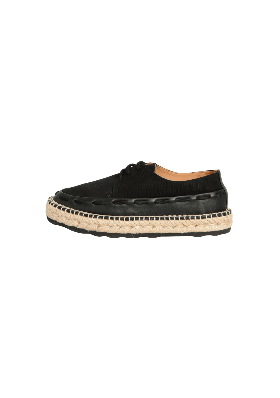 TRIMMED LACE-UP ESPADRILLES 36