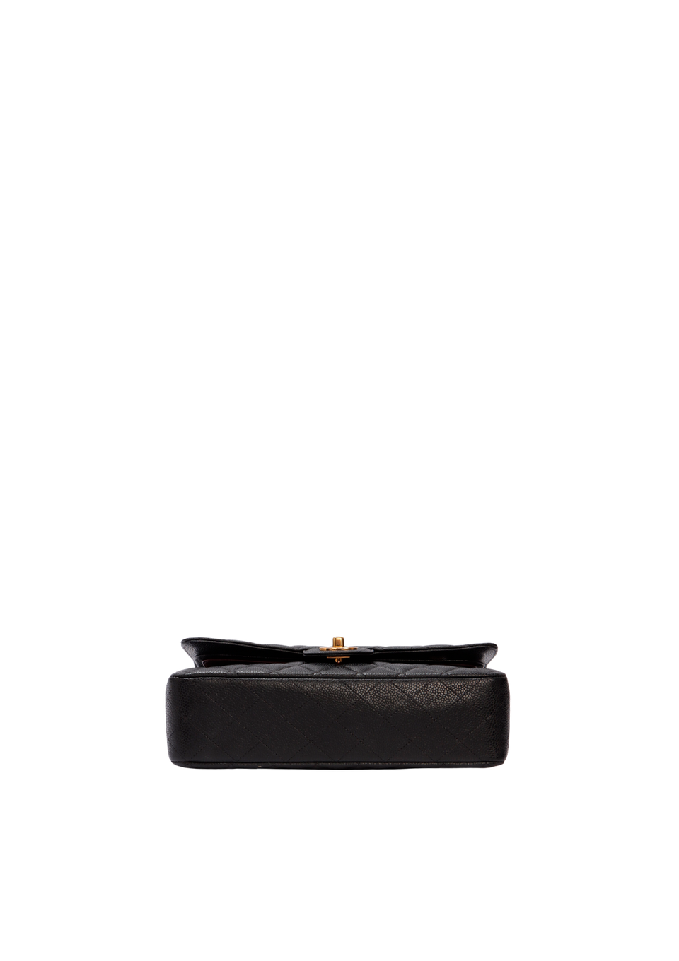 MEDIUM EAST WEST CLASSIC DOUBLE FLAP CAVIAR