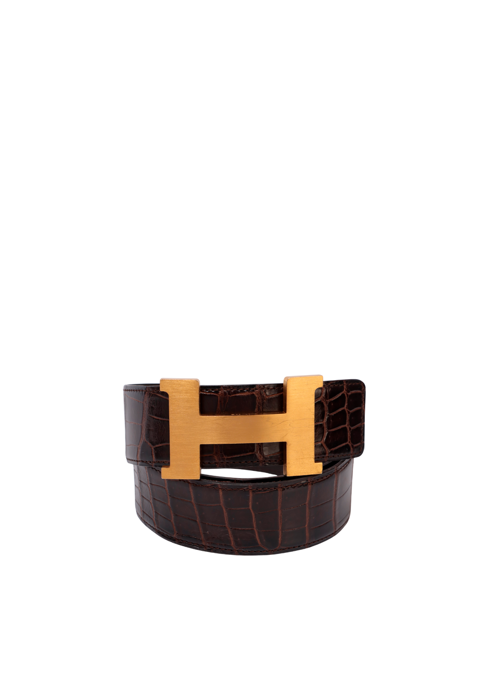 CROCODILE REVERSIBLE H BUCKLE BELT
