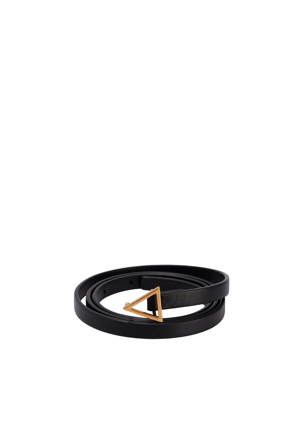 TRIANGLE SKINNY LEATHER BELT 80