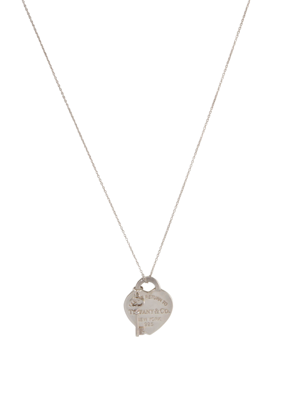 "RETURN TO TIFFANY" HEART TAG & KEY NECKLACE