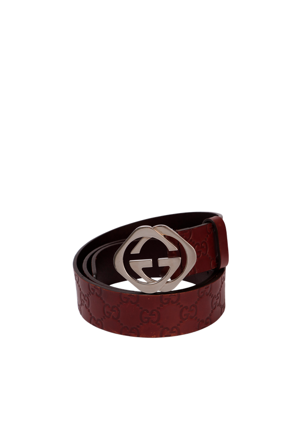 GUCCISSIMA INTERLOCKING G BELT 95