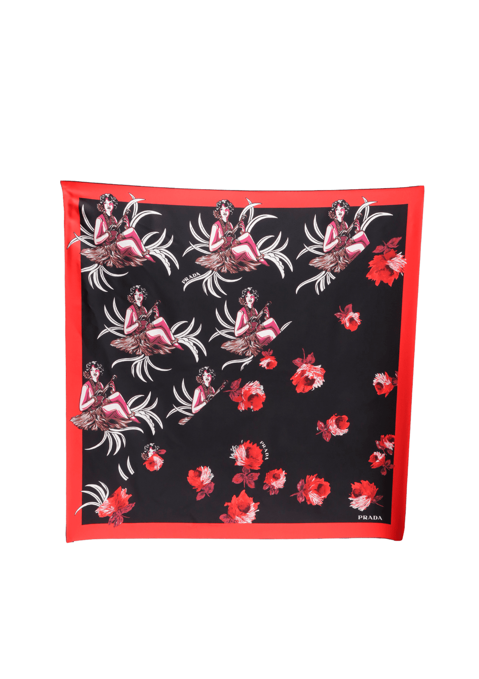 DOUBLE MATCH HAWAII PRINTED 90 SILK SCARF