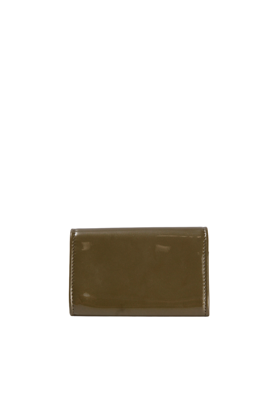 PATENT LEATHER FLAP WALLET