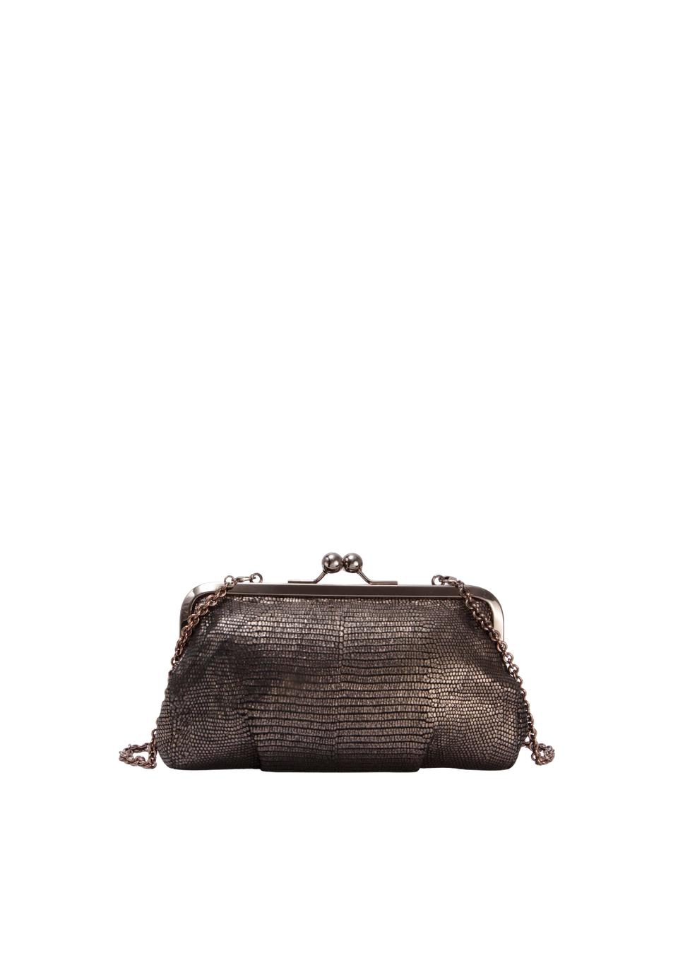 METALLIC KISS LOCK BAG