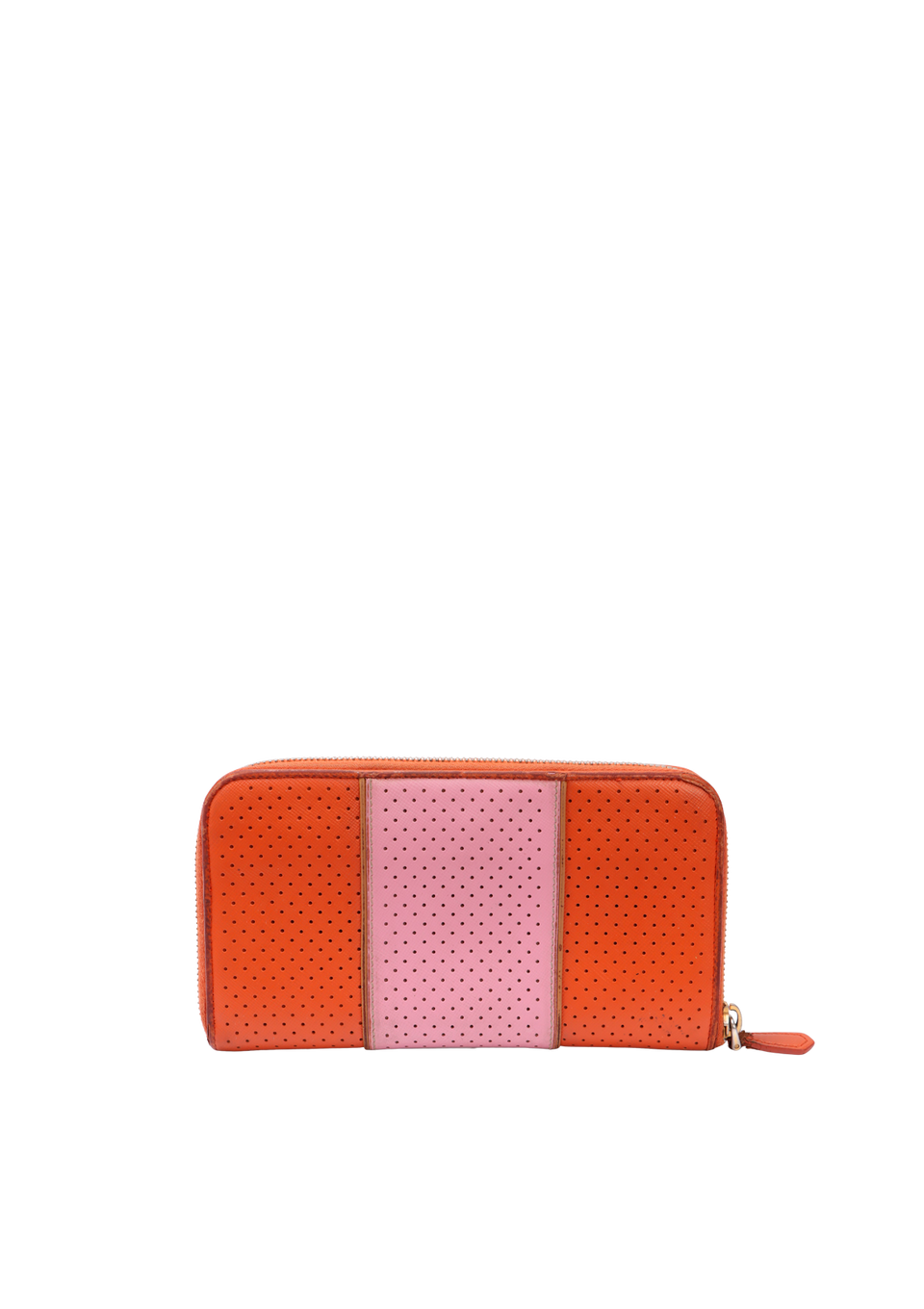 SAFFIANO PERFORATED ZIP AROUND WALLET