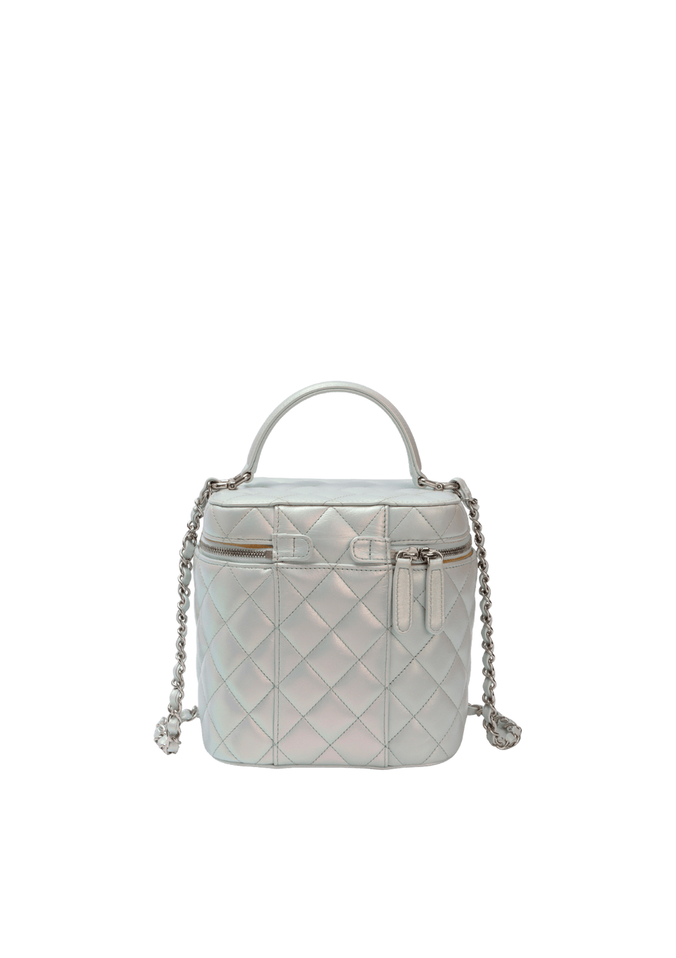 IRIDESCENT SMALL TOP HANDLE VANITY CASE