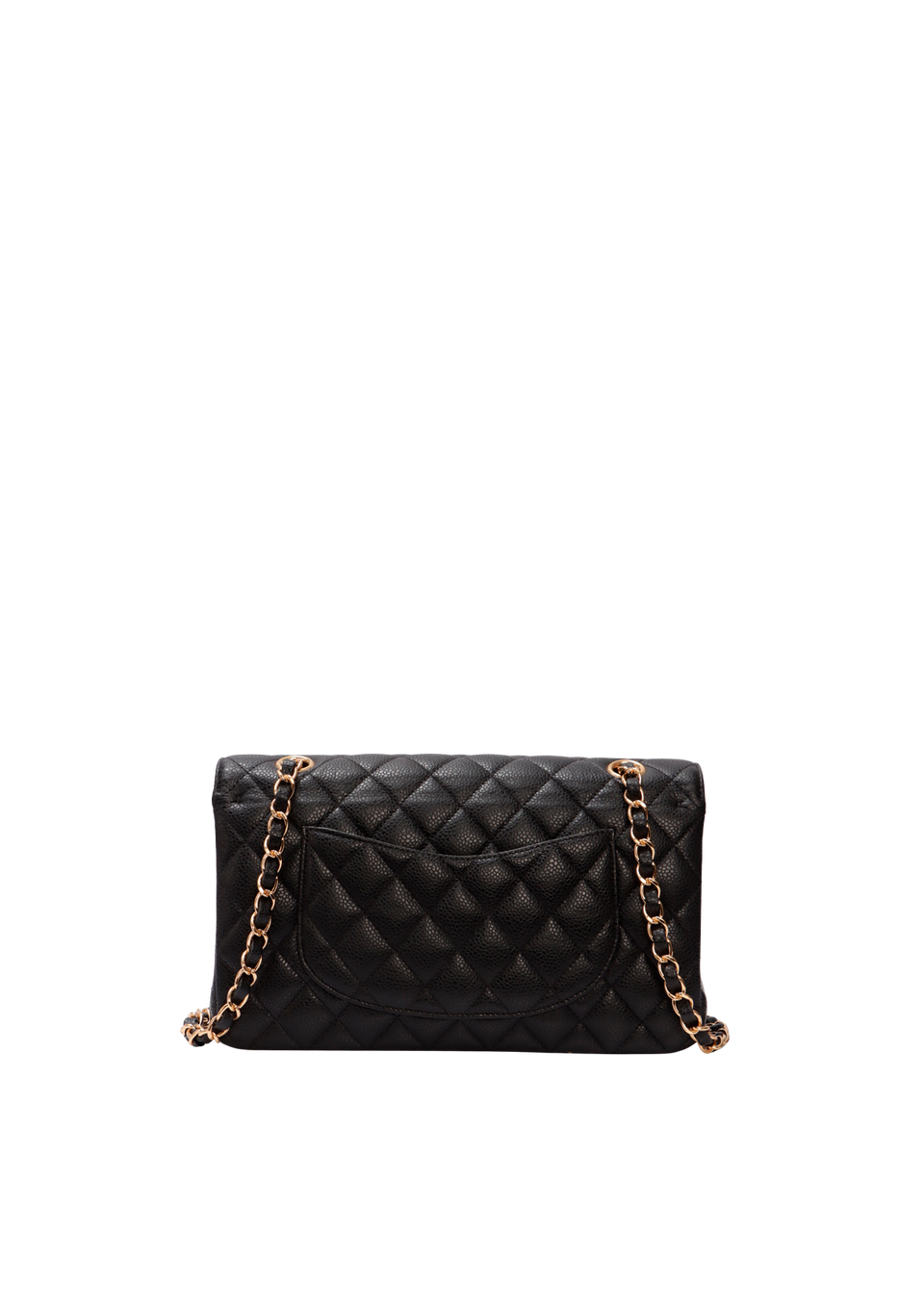 MEDIUM EAST WEST CLASSIC DOUBLE FLAP CAVIAR
