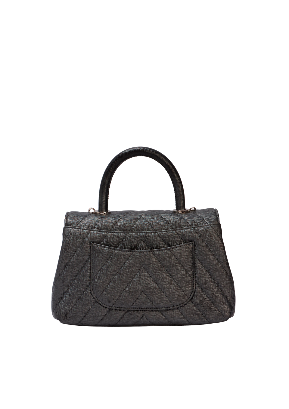 SMALL CHEVRON COCO HANDLE BAG CAVIAR