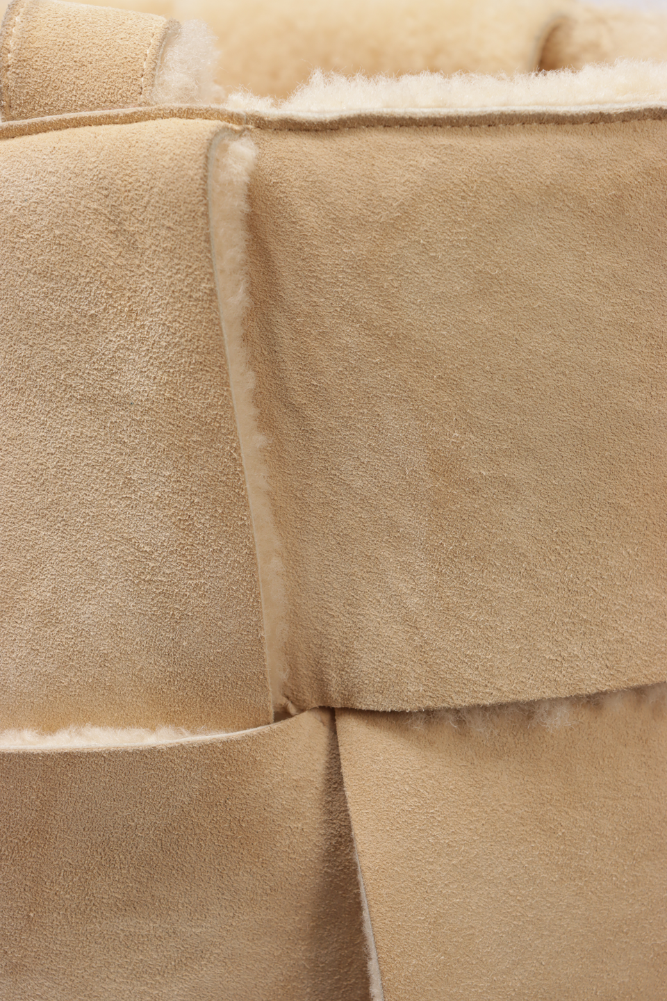 LARGE INTRECCIATO SHEARLING ARCO TOTE