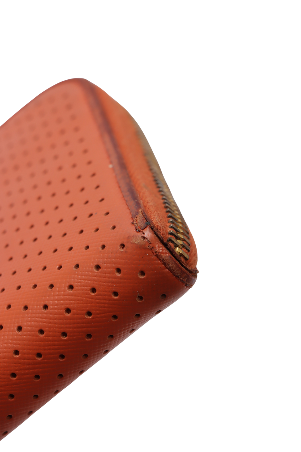 SAFFIANO PERFORATED ZIP AROUND WALLET