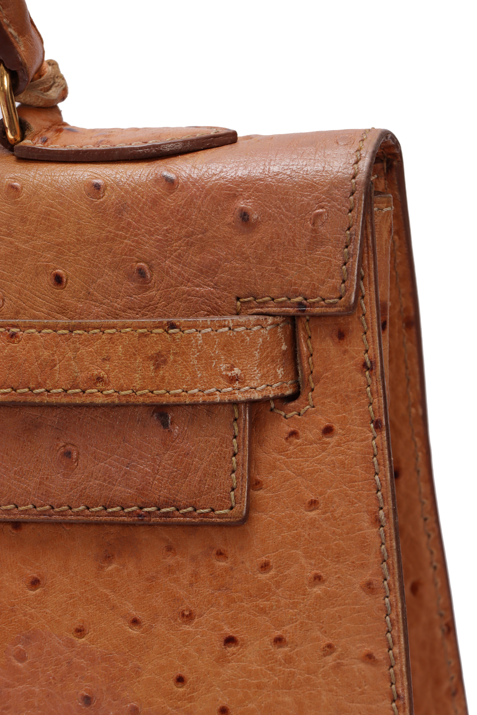 VINTAGE OSTRICH KELLY SELLIER 32