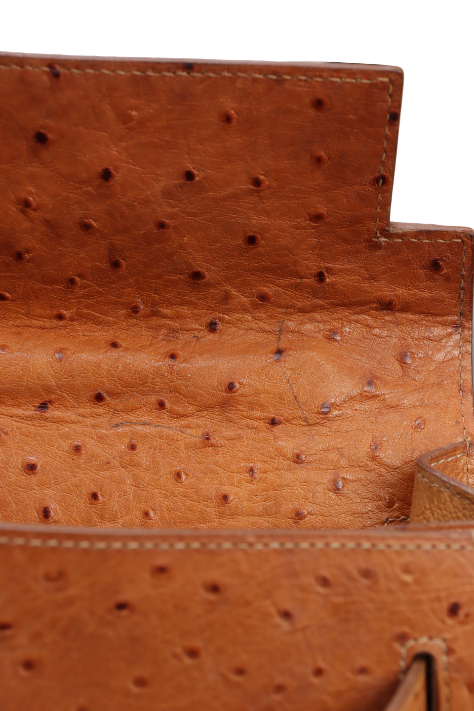 VINTAGE OSTRICH KELLY SELLIER 32