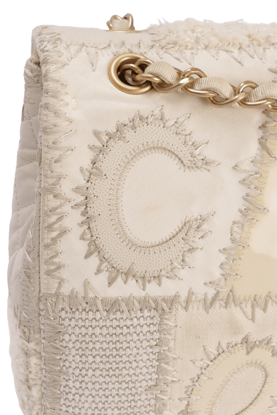 TWEED PATCHWORK FLAP BAG