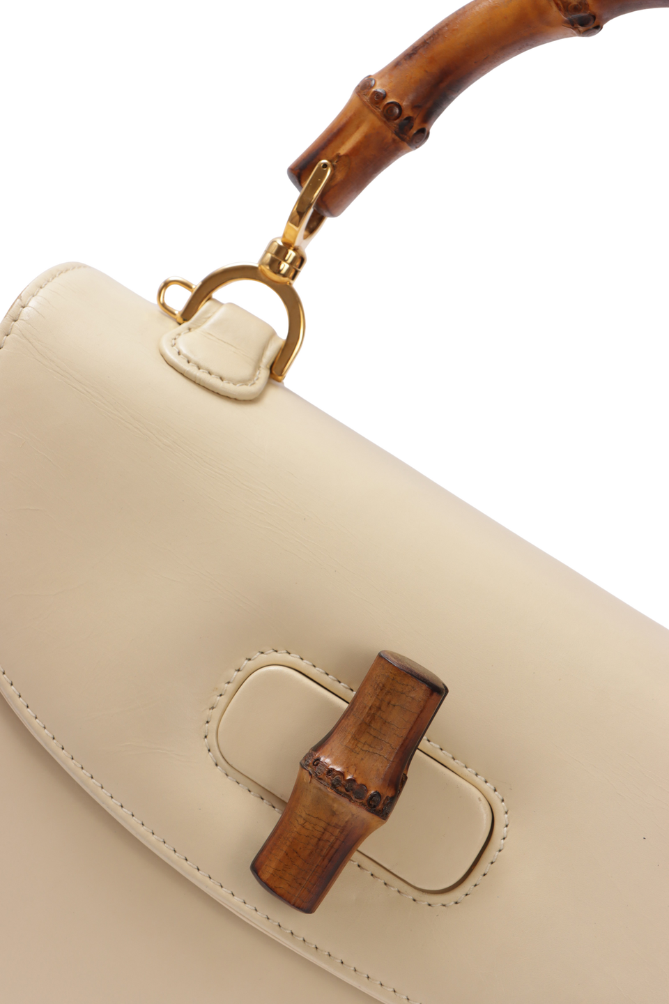 VINTAGE SMALL BAMBOO TOP HANDLE BAG