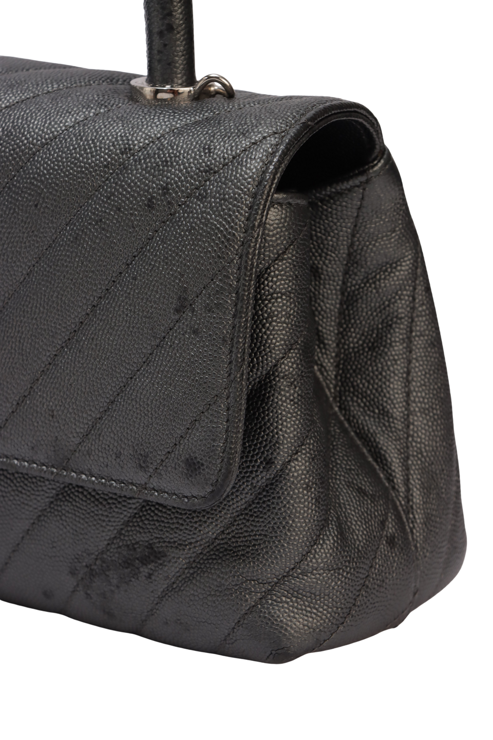 SMALL CHEVRON COCO HANDLE BAG CAVIAR