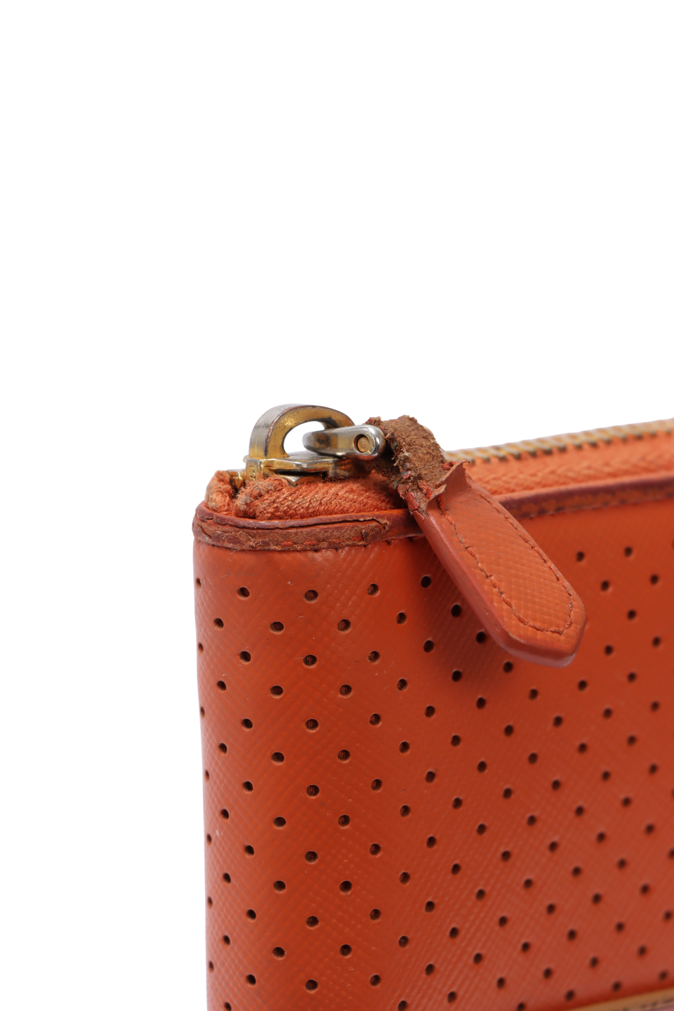 SAFFIANO PERFORATED ZIP AROUND WALLET